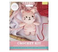 Simply Make Crochet Cute Cat Craft Kit, Contains All Supplies Needed for Crochet, Hook, Yarn, Adults Craft, Decoration, Home Décor, Follow Patterns, Gifts