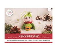 Simply Make Crochet Kit - Elf Kit - Perfect Beginners Crochet Yarn Knitting Set - Ideal Crochet Kits for Beginners Adults with Hook Tool Kit and Wool Yarn for Crochet - Craft Kit