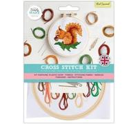 Simply Make Cross Stitch Kit - Red Squirrel Design for Kids and Adults, Including Hoop, Embroidery Thread, Fabric and Needle - Perfect for Adult Crafts and Beginners - Starter Cross Stitch Craft Kit