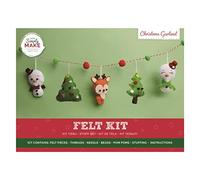 Simply Make Felt Christmas Garland Making Craft Kit, Hanging Craft Decoration, Ideal for Adults and Teenagers, Garland Will Add Cute Accents to Festive Home Decor, Makes A Perfect Craft Gift