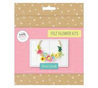 Simply Make Felt Flower Craft Kit Floral Wreath, DIY Hoops and Frame Craft Making Supplies, for Adults and Teenagers, Make Lovely Decorations for Your Kitchen at Home, Party Or Festival Accessories