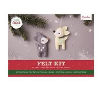 Simply Make Felt Reindeer Craft Kit Pack Of 2, Christmas Craft Accessories, Ideal For Beginner And Experienced Crafters, Great Felt Fabric Craft Set Gift, Ideal For Adult And Older Kids