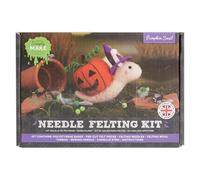 Simply MAKE Needle Felting Kit Halloween Pumpkin Snail, Including Wool, Needles, Tools, for Beginners, Needle Felting Craft Kits, Starter Hobby Craft, Decoration, Gift, Hobbies for Crafty Enthusiasts