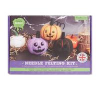 Simply Make Needle Felting Kit Halloween Pumpkin Trio, Including Wool, Needles, Tools, for Beginners, Needle Felting Craft Kits, Starter Hobby Craft, Decoration, Gift, Hobbies for Crafty Enthusiasts
