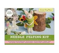 Simply Make Needle Felting Kit Mouse with Cheese, Multicoloured, Single Craft Kit, Needle Felting Kit with Felting Needles and Felting Wool, Ideal Needle Felting Kits for Beginners, Fun DIY Craft Kit