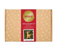 Simply Make Needle Felting Kit - Reindeer Design for Kids and Adults, Including Wool, Needles, and All Tools, Perfect for Adult Crafts and Beginners - Needle Felting Art & Craft Kit