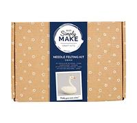 Simply Make Needle Felting Kit - Swan Design for Kids and Adults, Including Wool, Needles, and all Tools, Perfect for Adult Crafts and Beginners - Needle Felting Art & Craft Kit