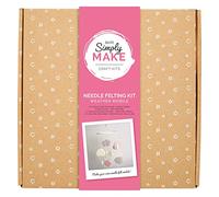 Simply Make Needle Felting Kit - Weather Mobile Pink Design for Kids and Adults, Including Wool, Needles, and All Tools, Perfect for Adult Crafts and Beginners - Needle Felting Art & Craft Kit