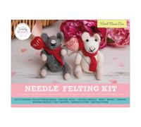 Simply Make Needle Felting Kit, Wedding Mouse Duo, Multicoloured, Single Craft Kit, Needle Felting Kit with Felting Needles and Felting Wool, Ideal Needle Felting Kits for Beginners, Fun DIY Craft Kit