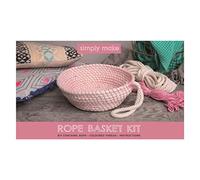 Simply Make Rope Basket Craft Making Kit, Set for Adults and Older Kids, Rope Basket Ideal for Home Storage, Decor, Kitchen, Hamper, Girls Bedroom, Desk Tidy, Great Presents for Birthday & Christmas