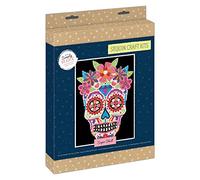 Simply Make Sequin Craft Kit - Sugar Skull Design for Kids and Adults, Vibrant Sequins for Mosaic Crafts, Pin Art Sequins for Crafting, Perfect for Adult Crafts - Sequin Art & Craft Kit