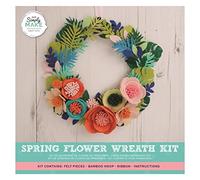 Simply Make Spring Flower Wreath Craft Making Kit, Craft Making Supplies For Adults And Teenagers, Makes A Great Gift, And Hanging Wreath Decoration For Home Decor, For Beginner & Experienced Crafter