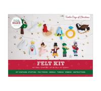 Simply Make Twelve Days of Christmas Felt Craft Kit, Felting Crafts for Adults, Kids, Great Gifts, Beginners Hobbies, DIY Crafts Decorations, Felting Embroidery Sewing Kits, Christmas Crafts