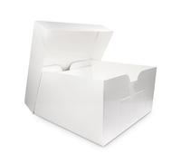 Simply Making 10" Square White Cake Box, 6" Deep - Pack of 25 x 10 Inch Cake Boxes - Sturdy Protective Box for Safely Carrying and Transporting Cakes - 10x10x6