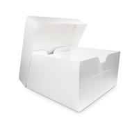 Simply Making 16" Square White Cake Box, 6" Deep - 25 x 16 Inch Cake Box - Sturdy Protective Box for Safely Carrying and Transporting Cakes - 16x16x6
