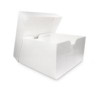 Simply Making 9" Square White Cake Box, 6" Deep - Pack of 10 x 9 Inch Cake Boxes - Sturdy Protective Box for Safely Carrying and Transporting Cakes - 9x9x6