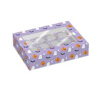 Simply Making Fright Night Halloween Cupcake Box, Halloween Treats, Holds 6 or Holds 12 Pack of 2 (Holds 12)