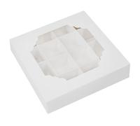 Simply Making Treat Boxes - Bulk Pack of 100 Boxes, Each with Space for 16 Treats - 15cm x 15cm x 3.5cm (White)