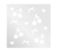 Simply Making Valentines, Galentines, Hearts, Bows, Cake & Cupcake Stencils (Cherries Square)