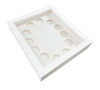 Simply Making White Number Birthday Holds 12 Window Cupcake Box 3.5 Inch Deep (Numbers 0-9) (Number 0)