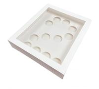 Simply Making White Number Birthday Holds 12 Window Cupcake Box 3.5 Inch Deep (Numbers 0-9) (Number 2)