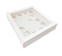 Simply Making White Number Birthday Holds 12 Window Cupcake Box 3.5 Inch Deep (Numbers 0-9) (Number 3)