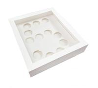 Simply Making White Number Birthday Holds 12 Window Cupcake Box 3.5 Inch Deep (Numbers 0-9) (Number 5)
