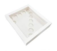Simply Making White Number Birthday Holds 12 Window Cupcake Box 3.5 Inch Deep (Numbers 0-9) (Number 7)