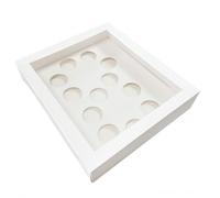 Simply Making White Number Birthday Holds 12 Window Cupcake Box 3.5 Inch Deep (Numbers 0-9) (Number 8)