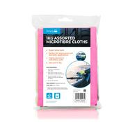 Simply MCB1000 1KG Assorted Microfibre Cloths - Multi-Purpose Use - Soft & Reusable
