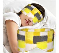 Simply Modern Grey and Yellow Abstract, Sleep Mask for Home Travel, Full Eye Covers Light Blocking Eye Mask Sleep Eye and Ear Muffs
