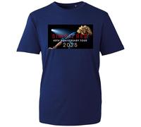 Simply Music Red T-Shirt, Famous British Pop Band 40th Anniversary Reunion Tour Shirt, Gift Unisex Tee Top (Navy, XL Years)