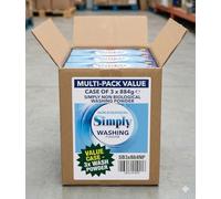 Simply Non Biological Washing Powder, 884g per Pack, 13 Washes, Multi-Pack Value Case of 3