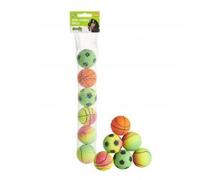 Sharples & Grant Sponge Dog Toy Balls – 6pk – Multicoloured
