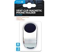 Simply PH014 Silver Magnetic Vent Clip Phone Holder - Powerful Magnetic Mount - Easy to Use - Discreet Design