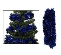 Simply Products 4M Chunky/Fine Cut Christmas Tinsel Garland Decoration (Navy)