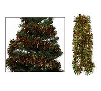 Simply Products 4M Chunky/Fine Cut Christmas Tinsel Garland Decoration (Red, Green & Gold)