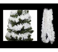 Simply Products 4M Chunky/Fine Cut Christmas Tinsel Garland Decoration (White)