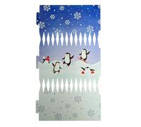 Simply Products 6pc Make and Fill Your Own Christmas Party Cracker Kit - Festive Seasonal Cracker Craft DIY Kit (Penguins Skiing)
