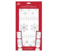 Simply Products 6pc Make and Fill Your Own Christmas Party Cracker Kit - Festive Seasonal Cracker Craft DIY Kit (Snowflakes)