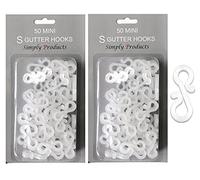 Simply Products Christmas S Mini Gutter Hooks Weatherproof Plastic for Hanging String Lights/Rope Lights Gutter Clips (Clear)… (Pack of 100)