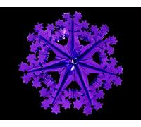 Simply Products Foil Garland Snowflake Star - Christmas Hanging Decoration Wall Ceiling Xmas Deco (Dark Purple)