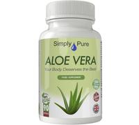 Simply Pure Aloe Vera for Digestive Health | 25mg Capsules x 90 | 200:1 Extract Equivalent to 5g Pure Aloe Vera Gel | Gluten Free | GM Free | Vegan