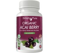 Simply Pure Organic Acai Berry for Antioxidant and Cognitive Boost | 500mg Capsules x 90 | 100% Pure Soil Association Certified | Gluten Free | GM Free | Vegan