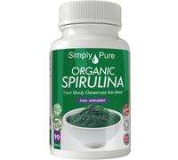 Simply Pure Organic Spirulina for Nutritional & Gut Health | Vegan Source of Protein & Iron | 100% Pure Soil Association Certified | 500mg Capsules x 90 | Gluten Free | GM Free | Vegan