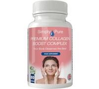 Simply Pure Premium Collagen Boost Complex for Skin & Joint Health | Type 1 Marine Collagen with Hyaluronic Acid & Vitamin C | 600mg Capsules x 80 | GM Free | Gluten Free