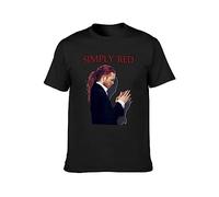 Simply RED T-Shirt Mens Casual Black Tee Black M