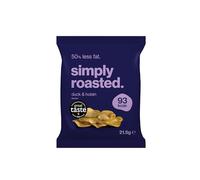 Simply Roasted - Duck & Hoisin Crisps | 12 x 21.5g Impulse Bags | Rich & Savoury | 50% Less Fat | Under 99 Calories Per Serve | Triple Cooked for the Ultimate Crunch | Gluten & Allergen-Free