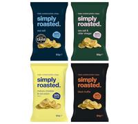 Simply Roasted - Signature Selection | 12 x 93g Sharer Bags | Four Iconic Flavours | 50% Less Fat | Under 99 Calories Per Serve | Triple Cooked for the Ultimate Crunch | Gluten & Allergen-Free
