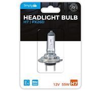 Simply S499BL H7 Car Headlight Bulb, 12V, 55W, Comply with ECE R-37, UV Filter, Suitable for all Headlights, Maximum Visibility